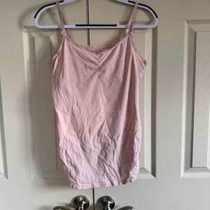 Motherhood Nursing Pink Camisole Tank Top ruching size medium